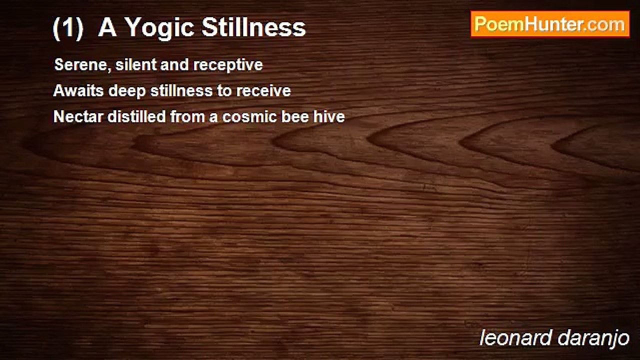leonard daranjo - (1)  A Yogic Stillness