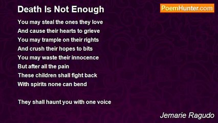 Jemarie Ragudo - Death Is Not Enough