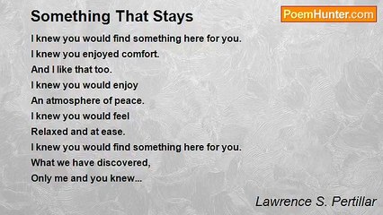 Lawrence S. Pertillar - Something That Stays