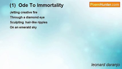 leonard daranjo - (1)  Ode To Immortality