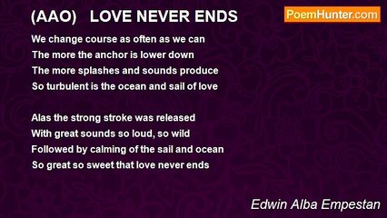 Edwin Alba Empestan - (AAO)   LOVE NEVER ENDS