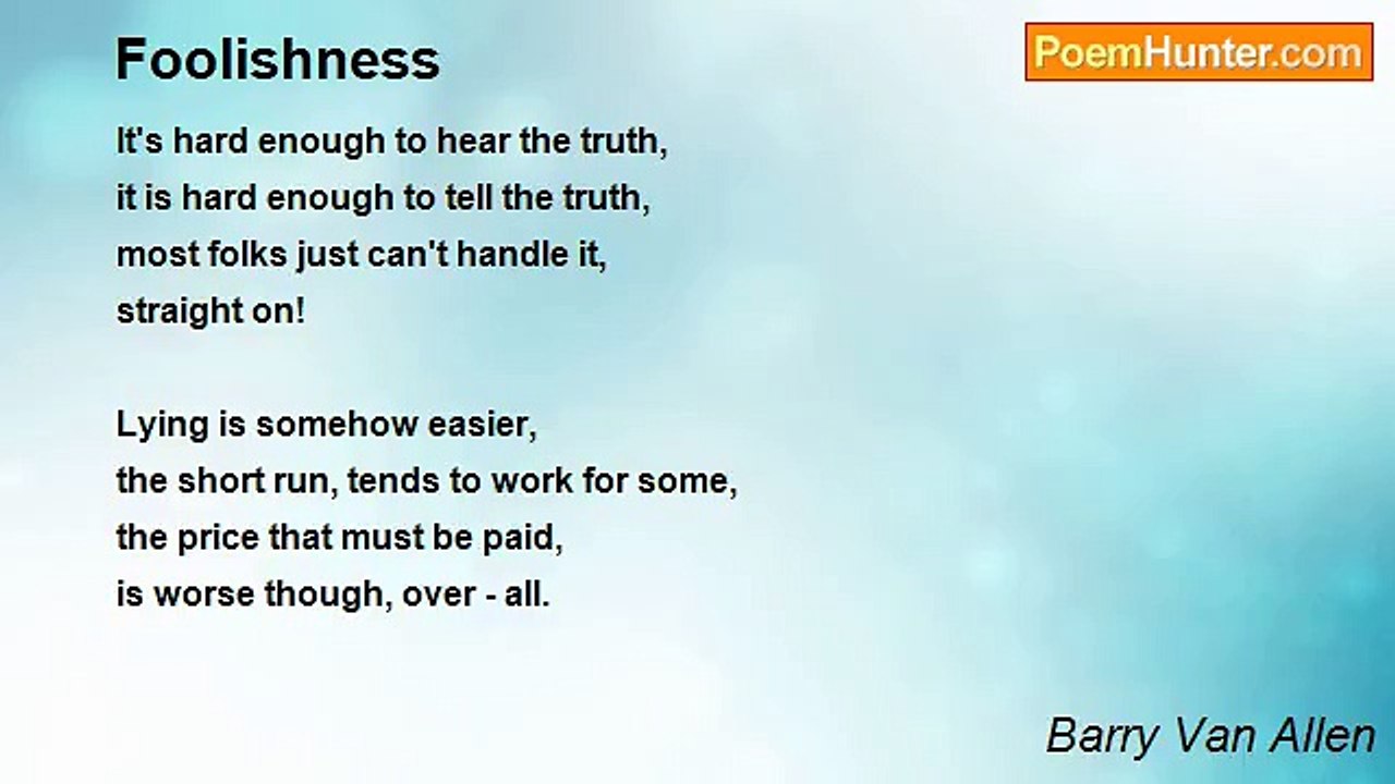 Barry Van Allen - Foolishness