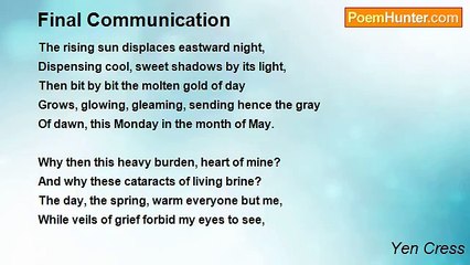 Yen Cress - Final Communication