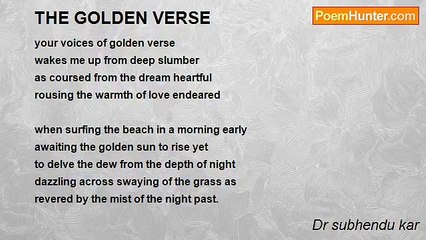 Dr subhendu kar - THE GOLDEN VERSE