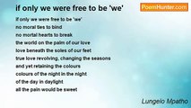 Lungelo Mpatho - if only we were free to be 'we'