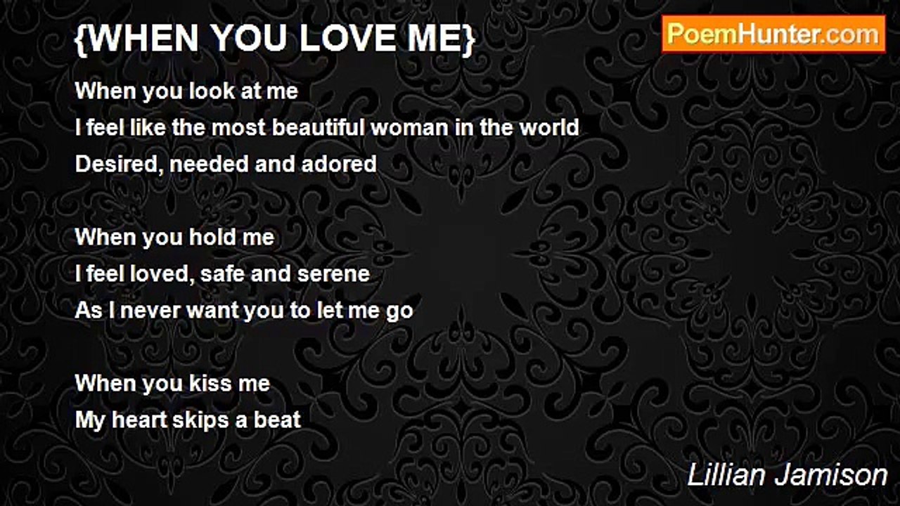 Lillian Jamison - {WHEN YOU LOVE ME}