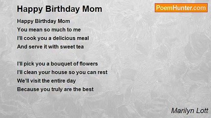 Marilyn Lott - Happy Birthday Mom