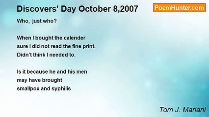 Tom J. Mariani - Discovers' Day October 8,2007