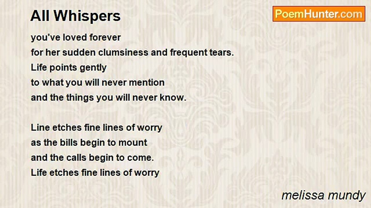 melissa mundy - All Whispers