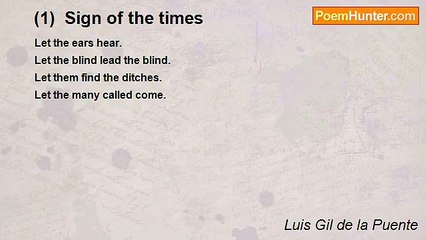 Luis Gil de la Puente - (1)  Sign of the times