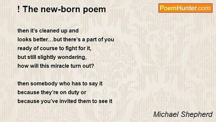Michael Shepherd - ! The new-born poem