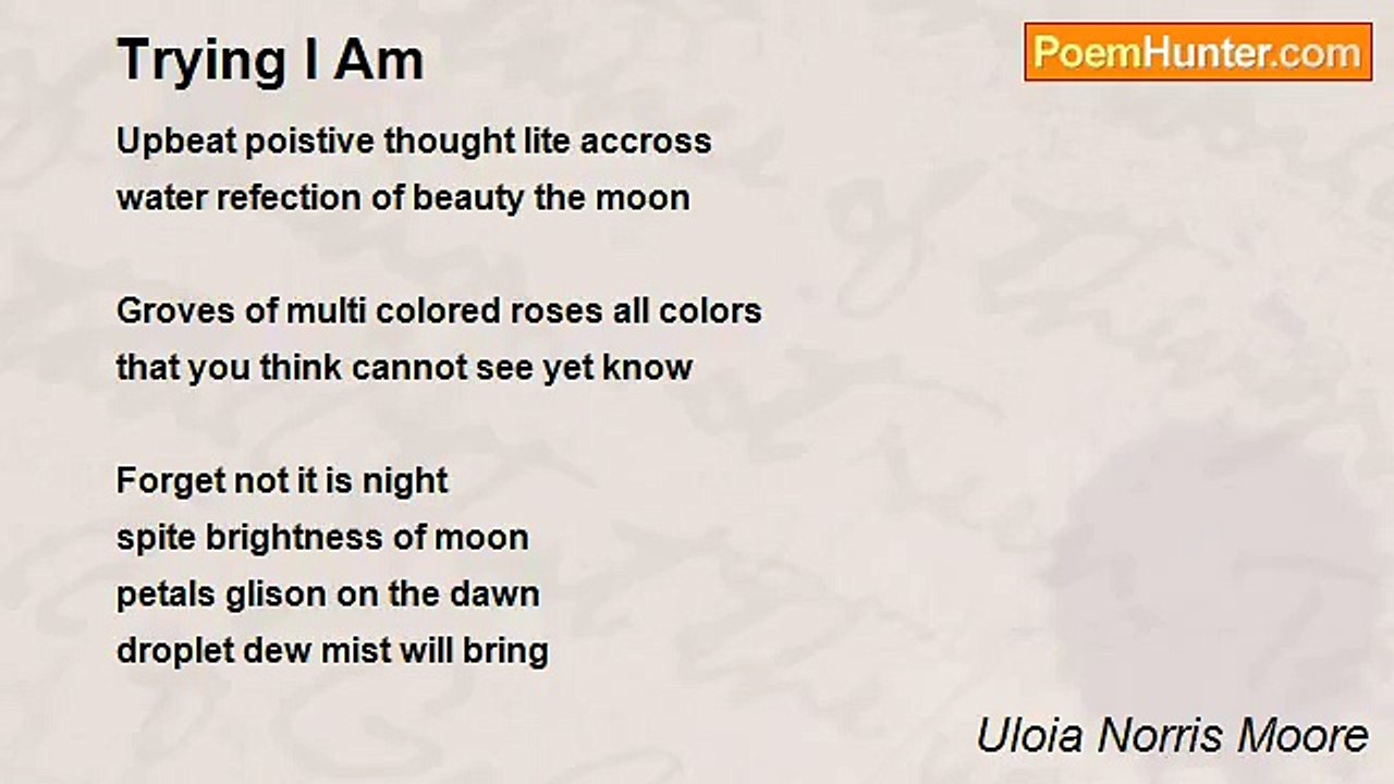 Uloia Norris Moore - Trying I Am