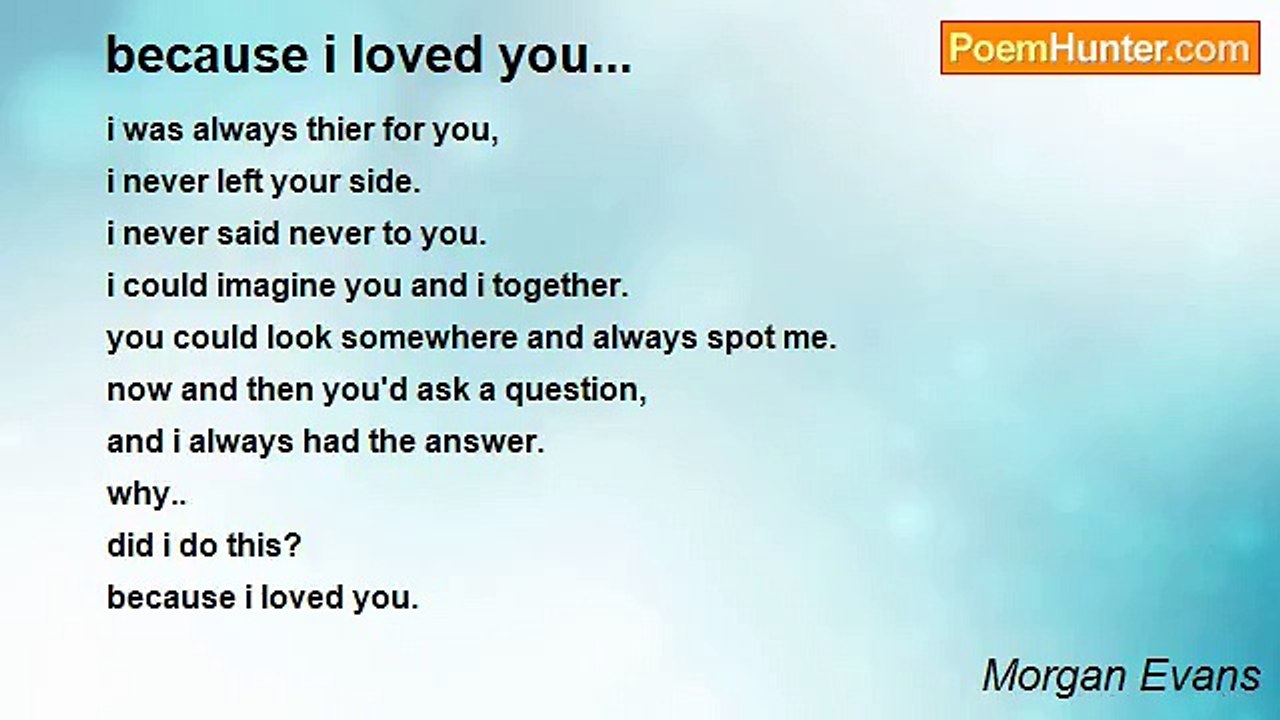 Morgan Evans - because i loved you...
