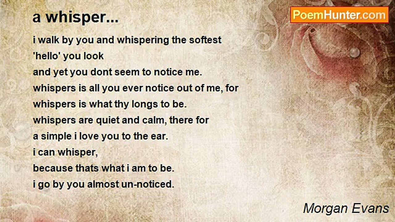 Morgan Evans - a whisper...