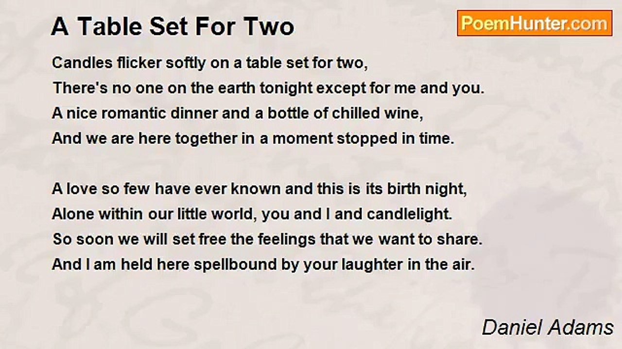 Daniel Adams - A Table Set For Two