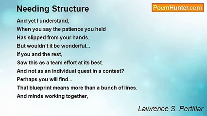 Lawrence S. Pertillar - Needing Structure
