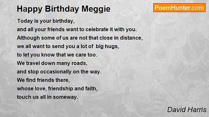 David Harris - Happy Birthday Meggie