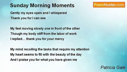 Patricia Gale - Sunday Morning Moments