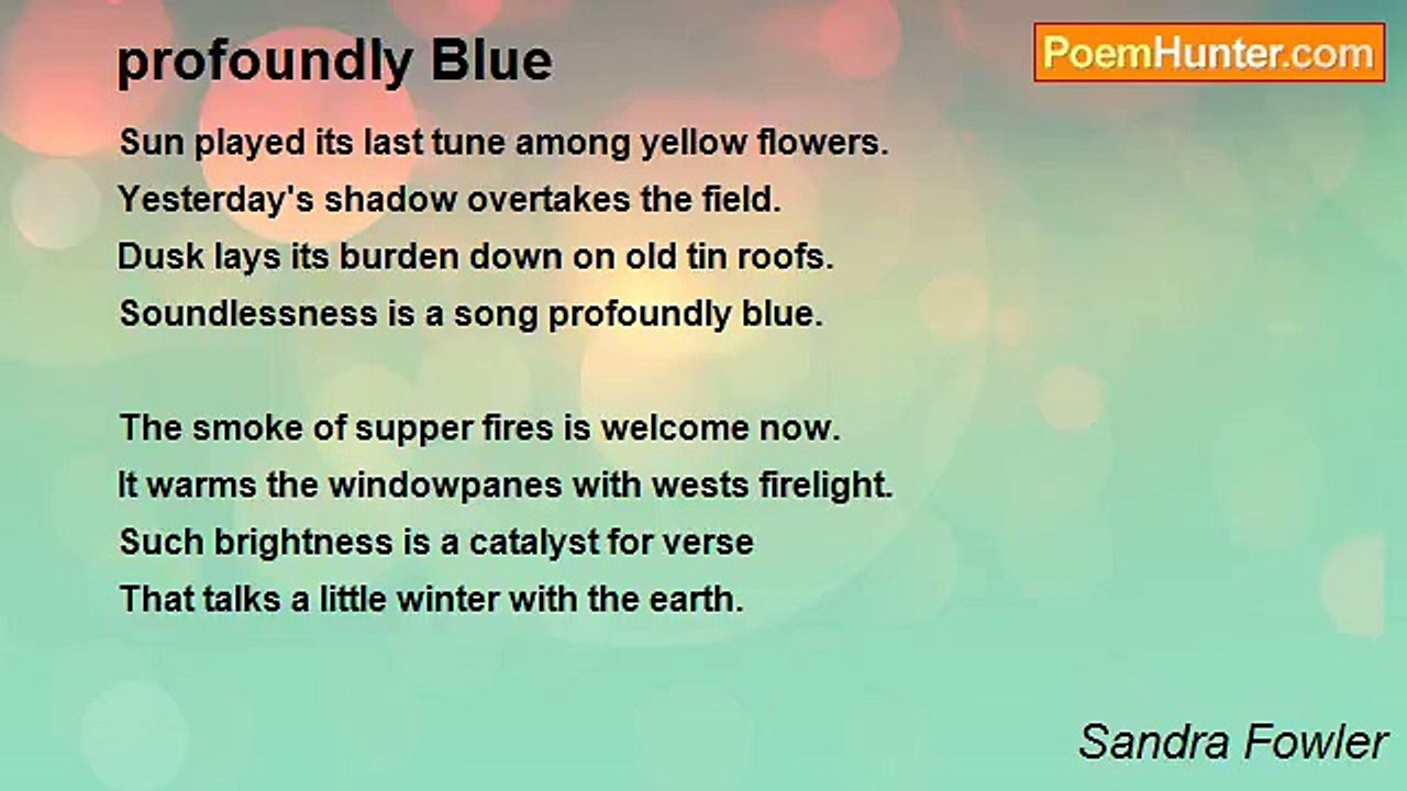 Sandra Fowler - profoundly Blue
