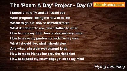 Flying Lemming - The 'Poem A Day' Project - Day 67