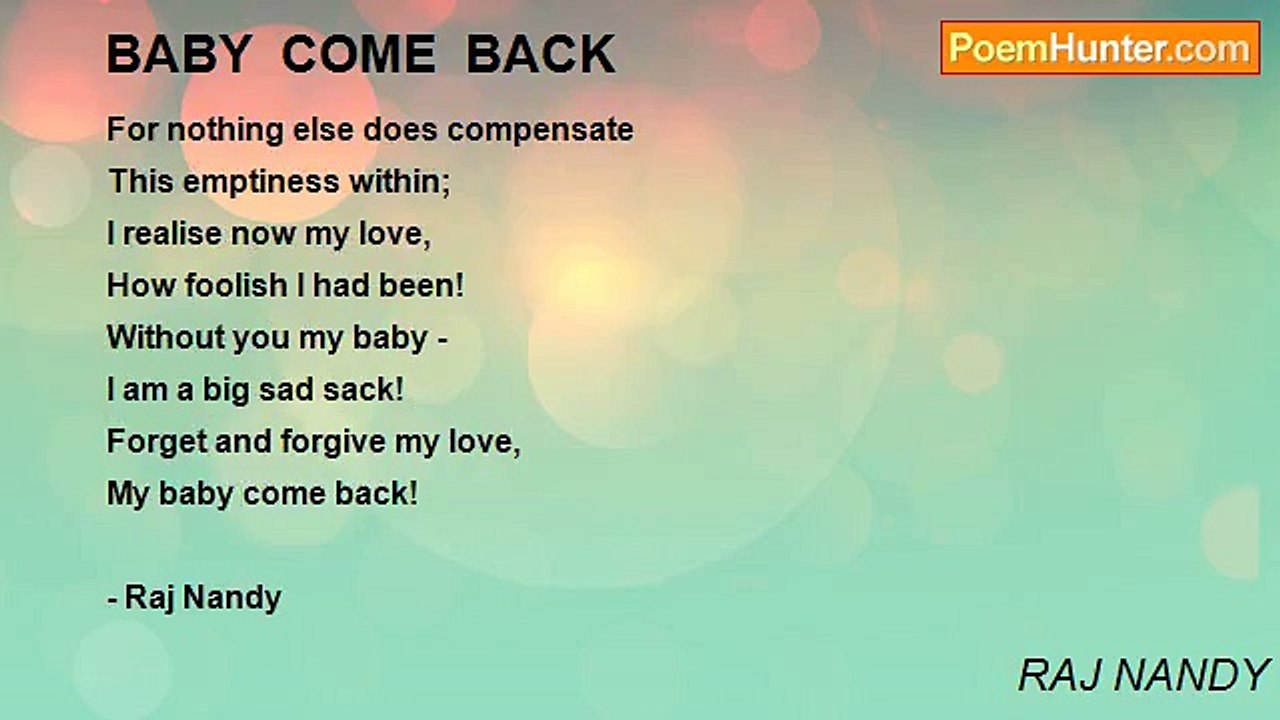 RAJ NANDY - BABY  COME  BACK