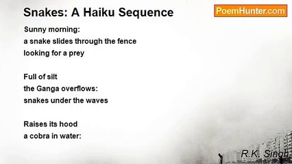 R.K. Singh - Snakes: A Haiku Sequence