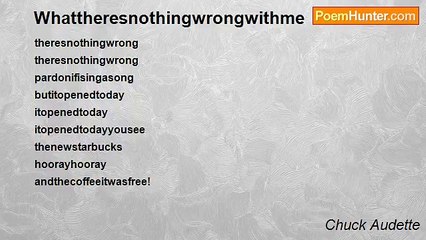 Chuck Audette - Whattheresnothingwrongwithme