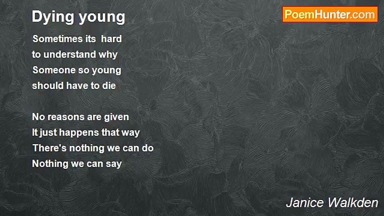 Janice Walkden - Dying young