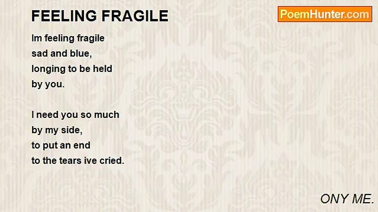 ONY ME. - FEELING FRAGILE