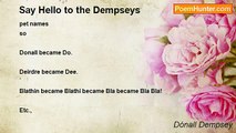 Dónall Dempsey - Say Hello to the Dempseys