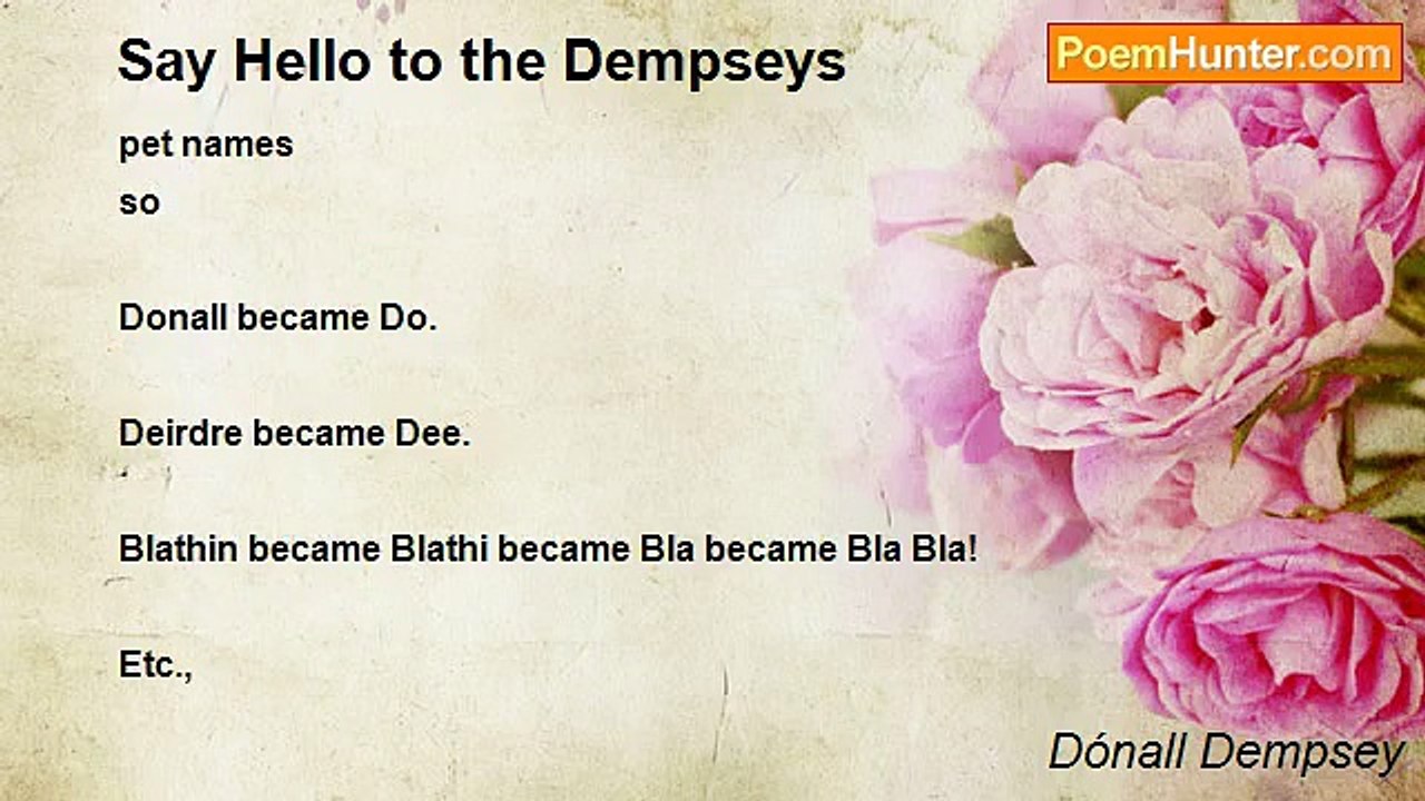 Dónall Dempsey - Say Hello to the Dempseys