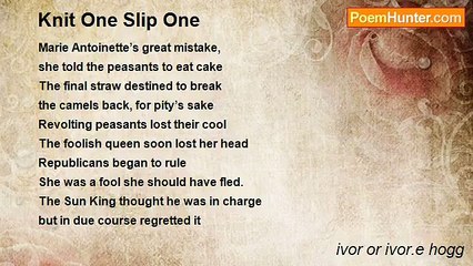 ivor or ivor.e hogg - Knit One Slip One