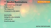 asma bahrainwala - *** Soulful Ruminations