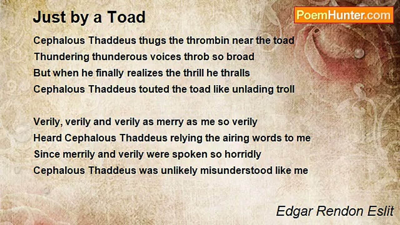 Edgar Rendon Eslit - Just by a Toad