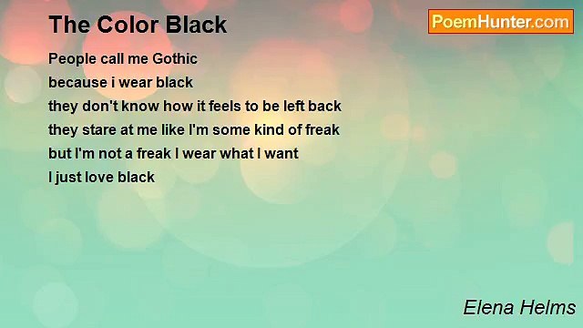 Elena Helms - The Color Black