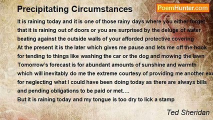 Ted Sheridan - Precipitating Circumstances
