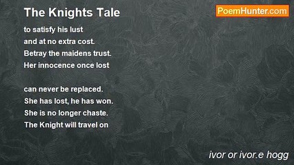 ivor or ivor.e hogg - The Knights Tale