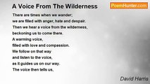 David Harris - A Voice From The Wilderness