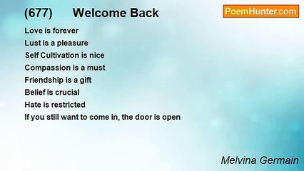 Melvina Germain - (677)      Welcome Back