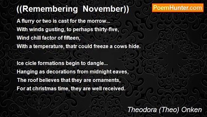 Theodora (Theo) Onken - ((Remembering  November))