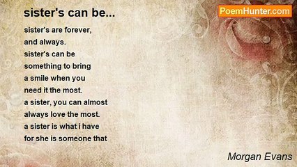 Morgan Evans - sister's can be...