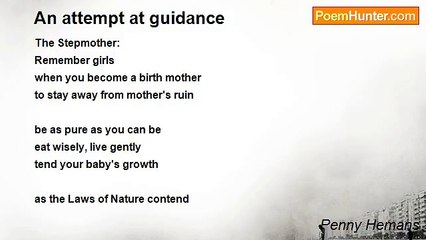 Penny Hemans - An attempt at guidance