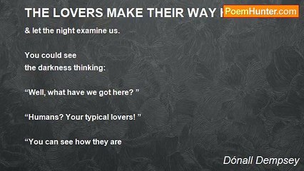 Dónall Dempsey - THE LOVERS MAKE THEIR WAY HOME