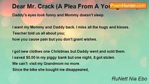 RuNett Nia Ebo - Dear Mr. Crack (A Plea From A Young Child)