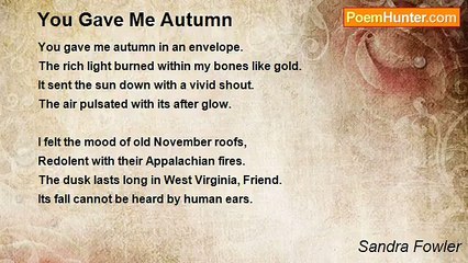 Sandra Fowler - You Gave Me Autumn