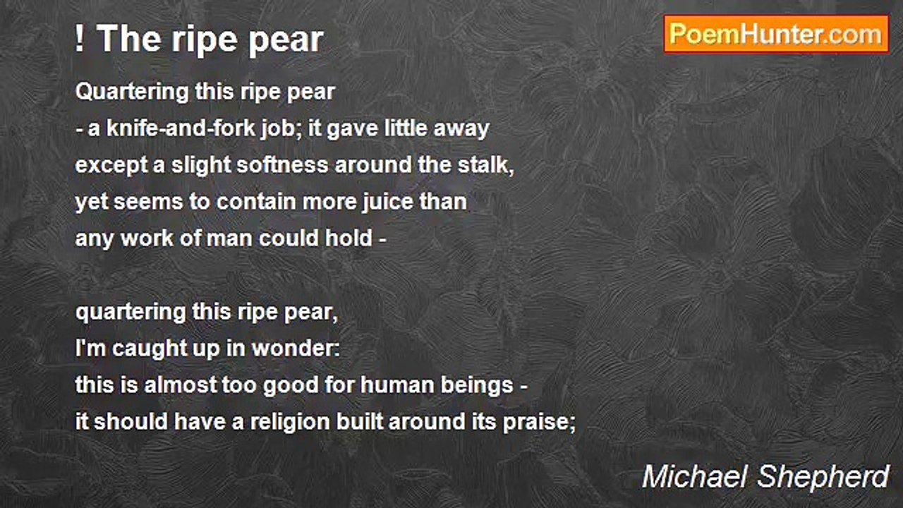 Michael Shepherd - ! The ripe pear