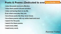 Rommel Filoteo - Poets & Poems (Dedicated to every Poet of Poem Hunter)