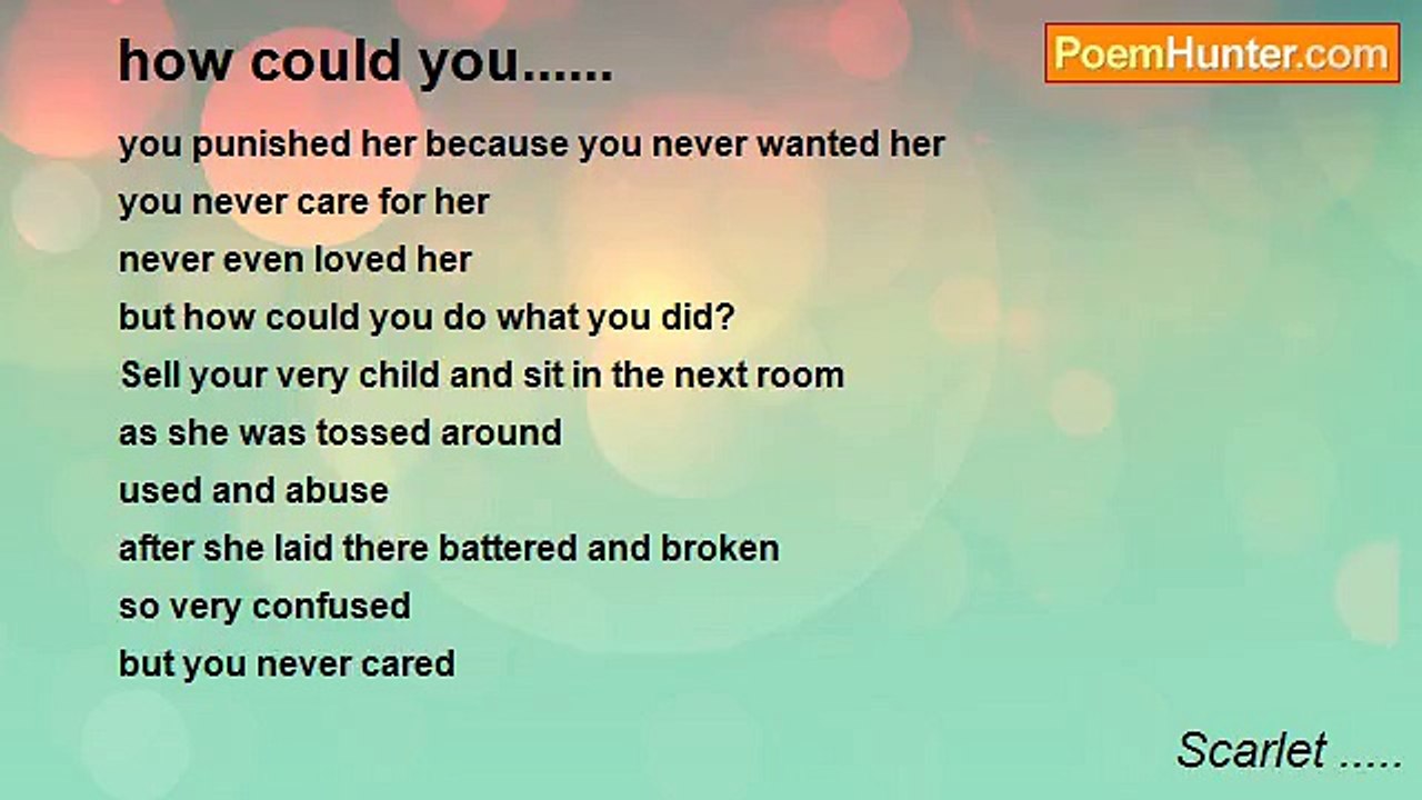 Scarlet ..... - how could you......
