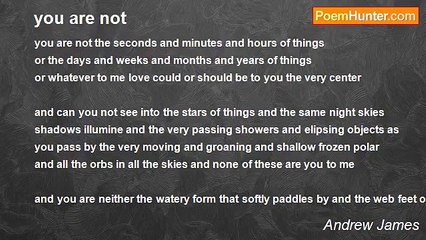 Andrew James - you are not