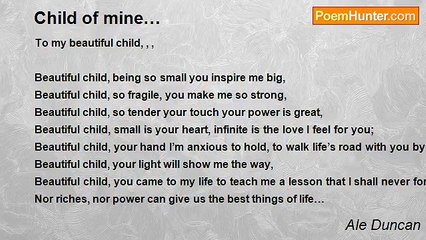 Ale Duncan - Child of mine…